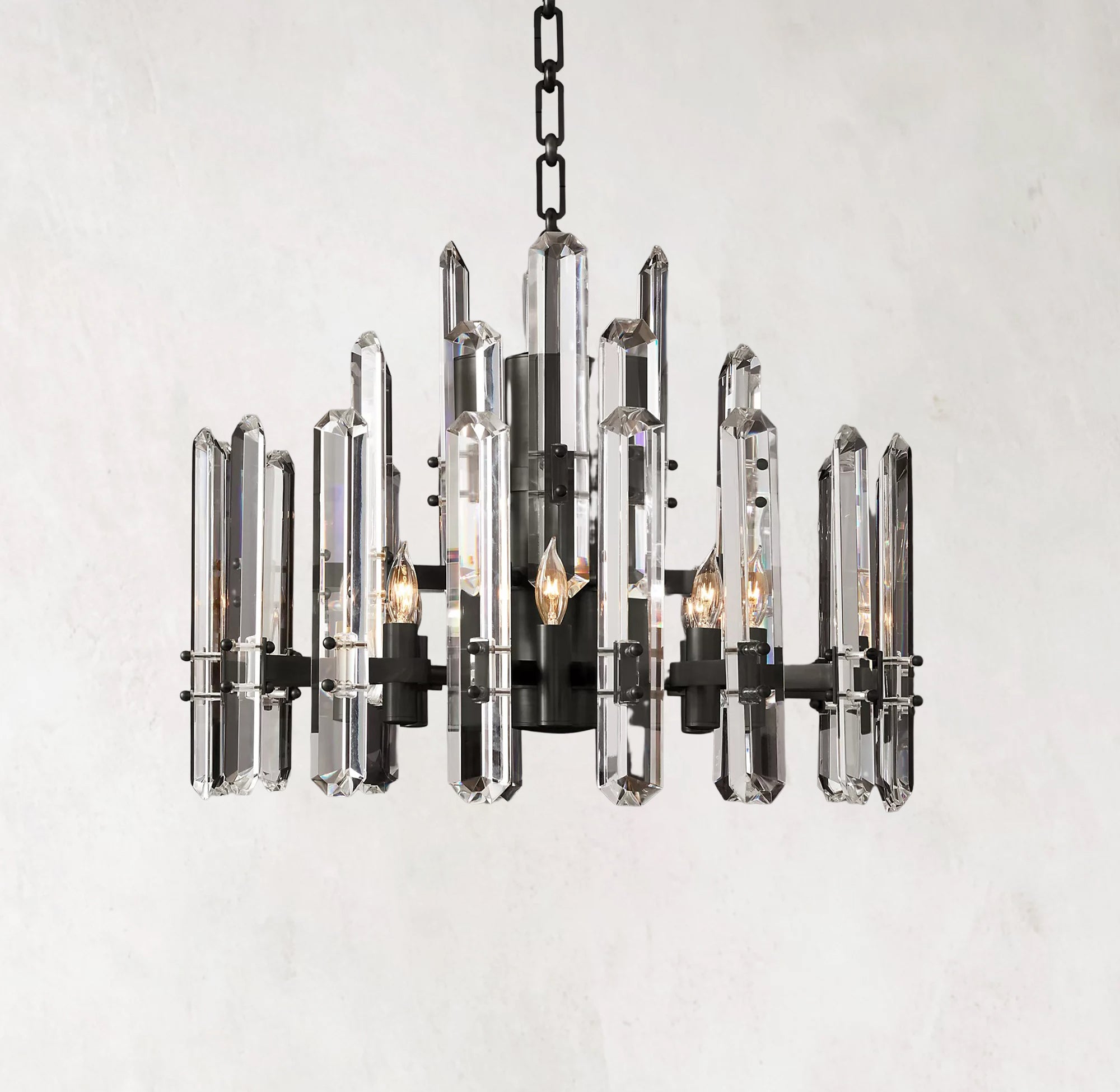 Bonnington Modern Crystal Round Chandelier 24"