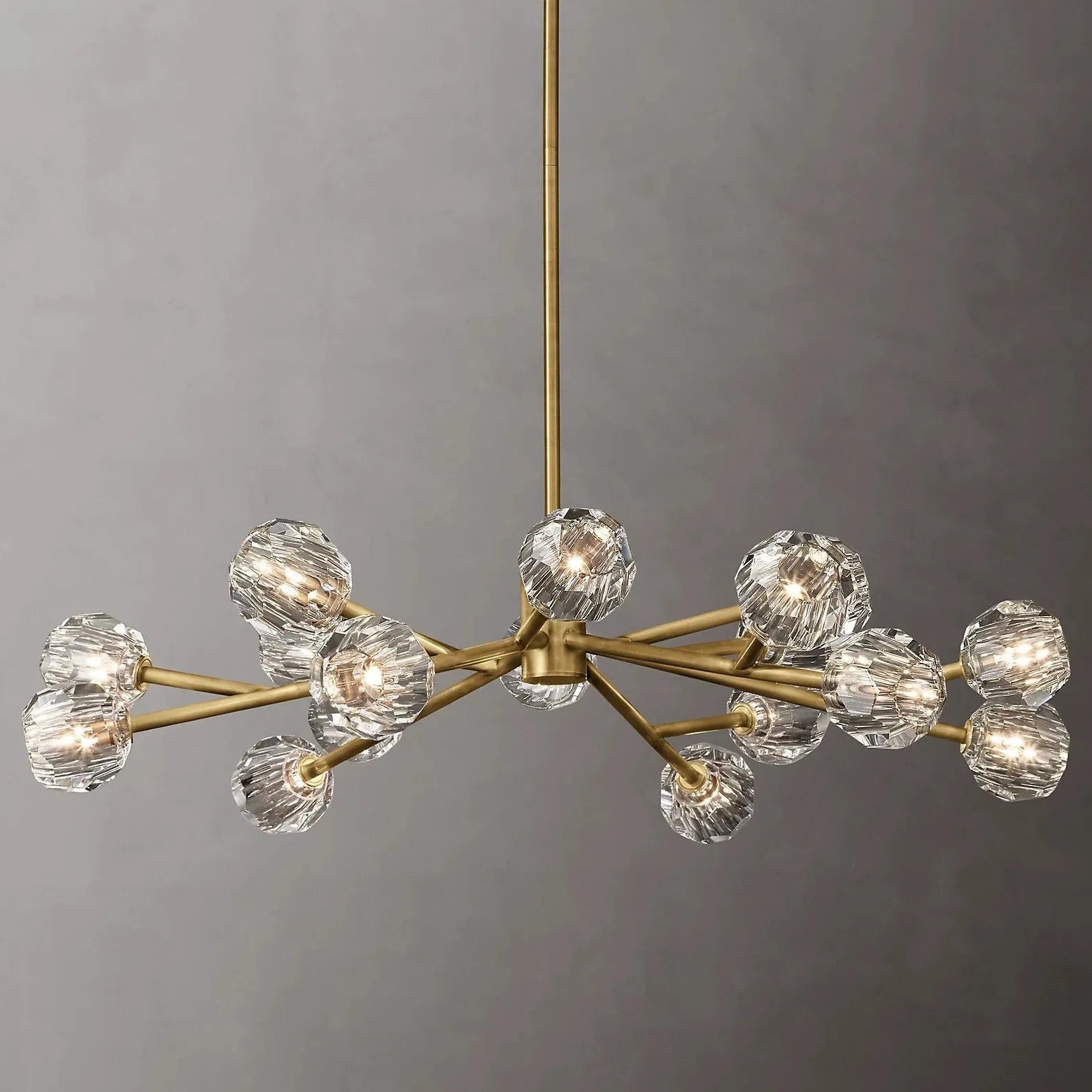 Boule De Modern Clear Round Chandelier 48"