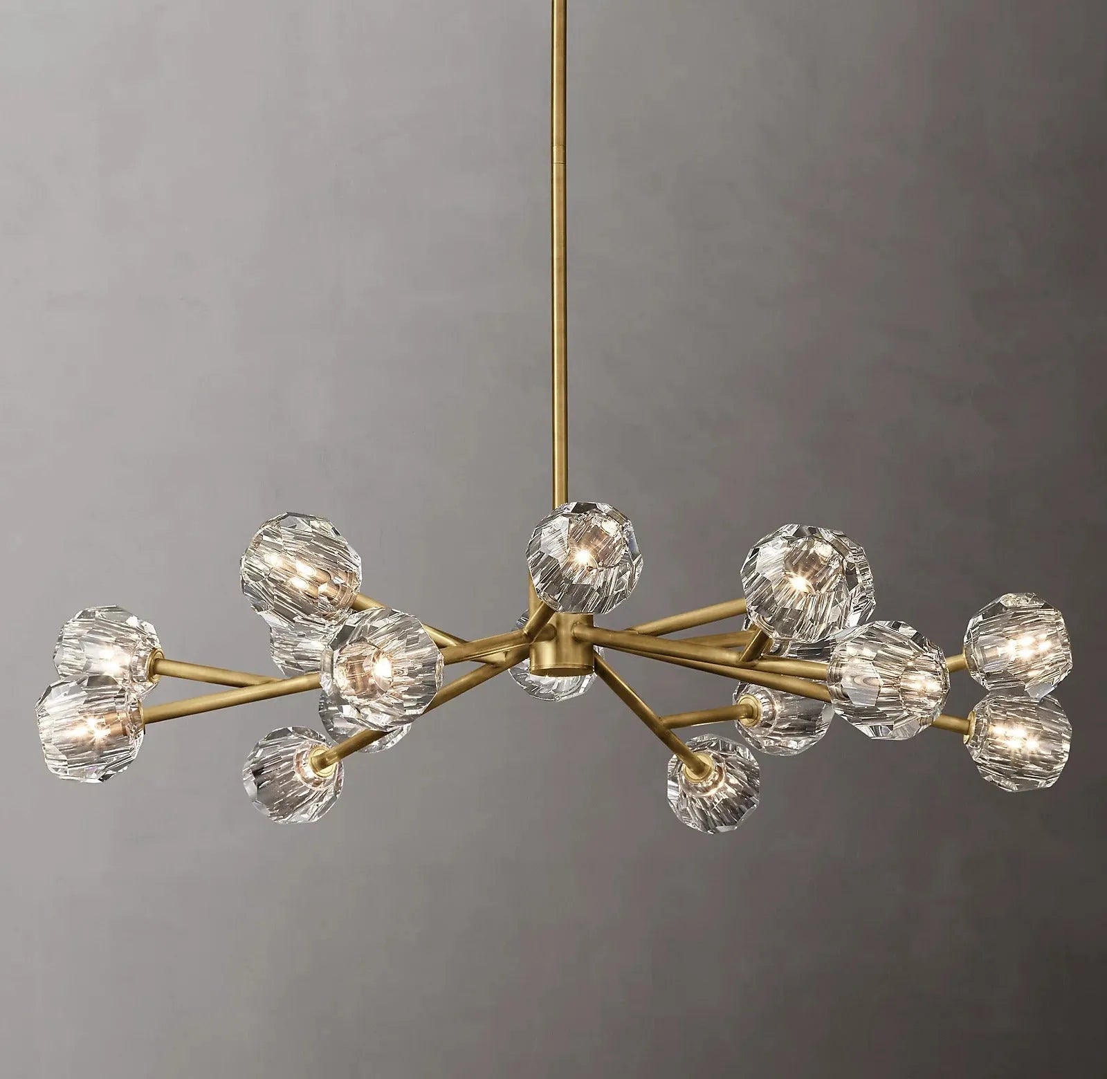 Boule De Modern Clear Round Chandelier 48"
