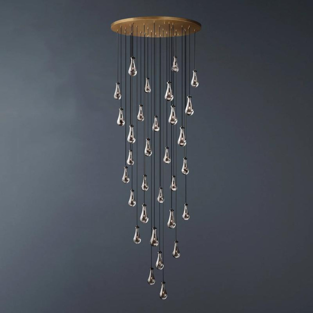 Rain Glass Modern Chandelier 60"(long)