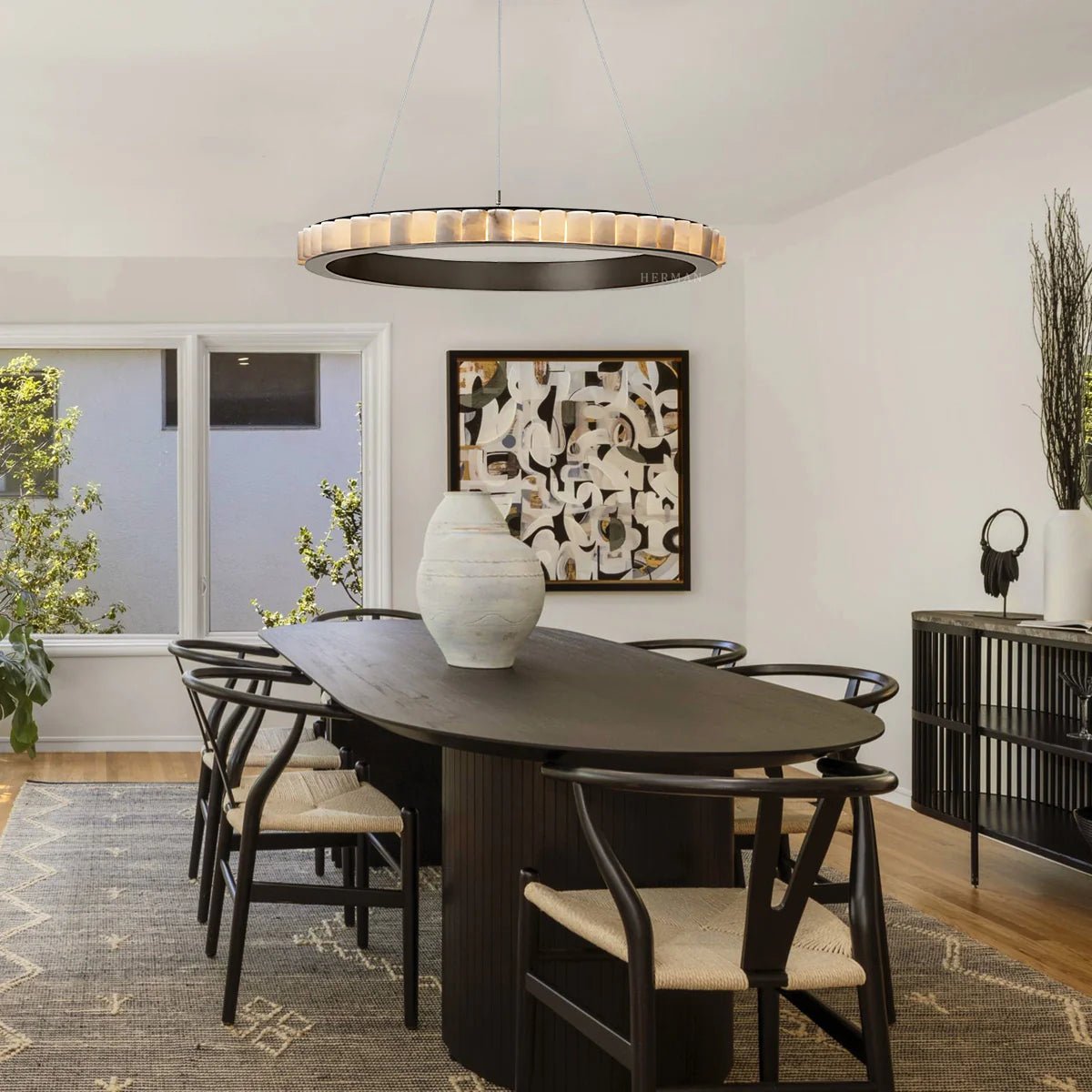 Modern Avalon Alabaster Chandelier