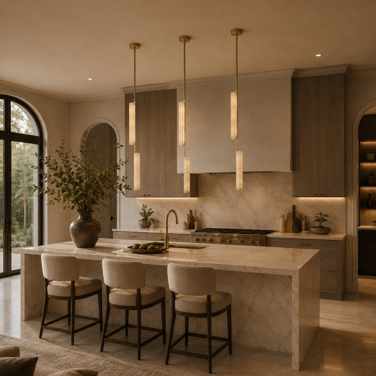 Audubons Modern Alabaster Pendant