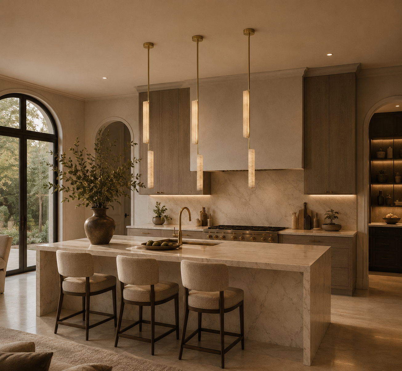 Audubons Modern Alabaster Pendant