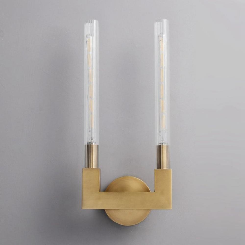 Cannele Modern Double Head Candlestick Wall Sconce , Wall Lamps