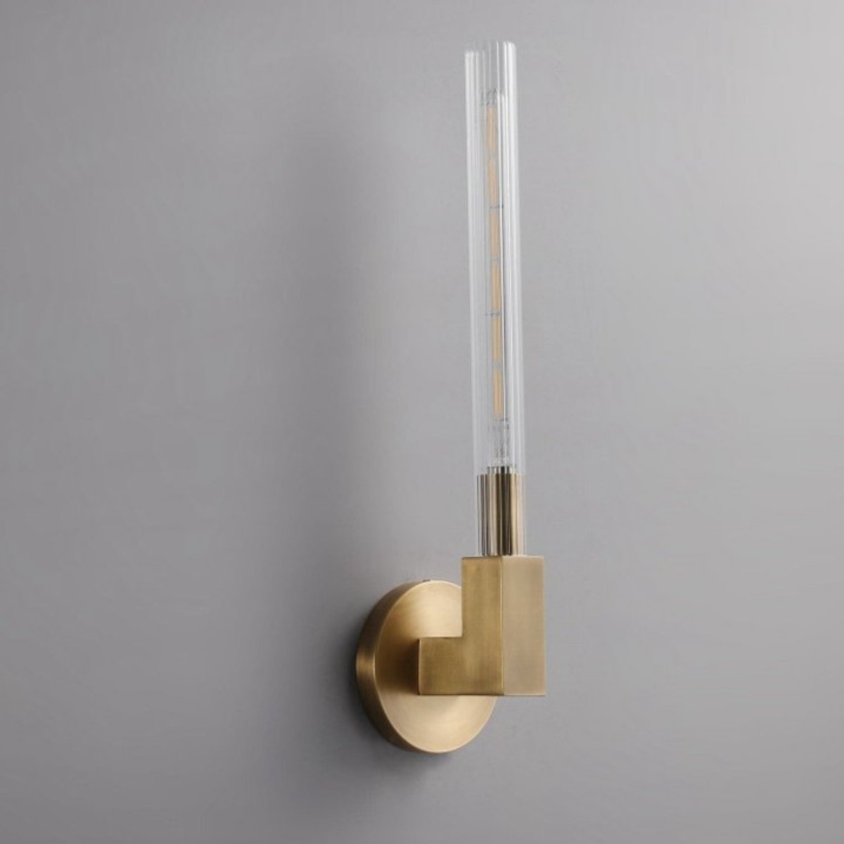 Cannele Modern Clean Lines Candlestick Wall Sconce , Wall Lamp