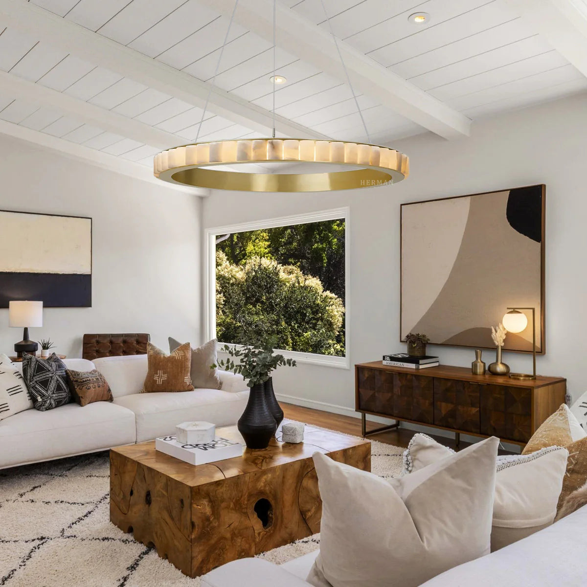 Modern Avalon Alabaster Chandelier