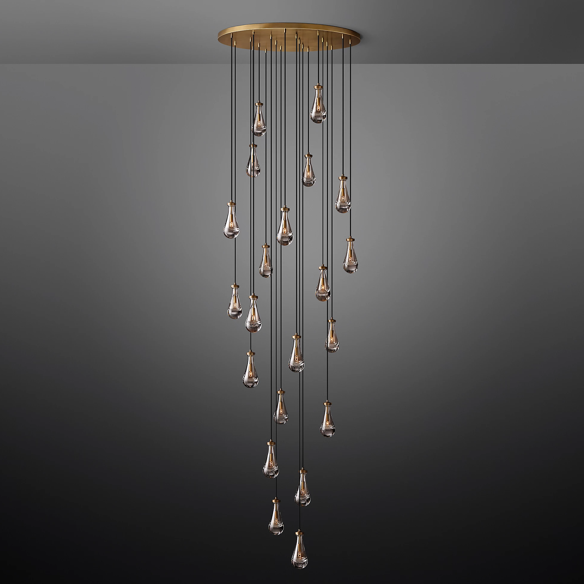 Rain Glass Modern Chandelier 47”（long）