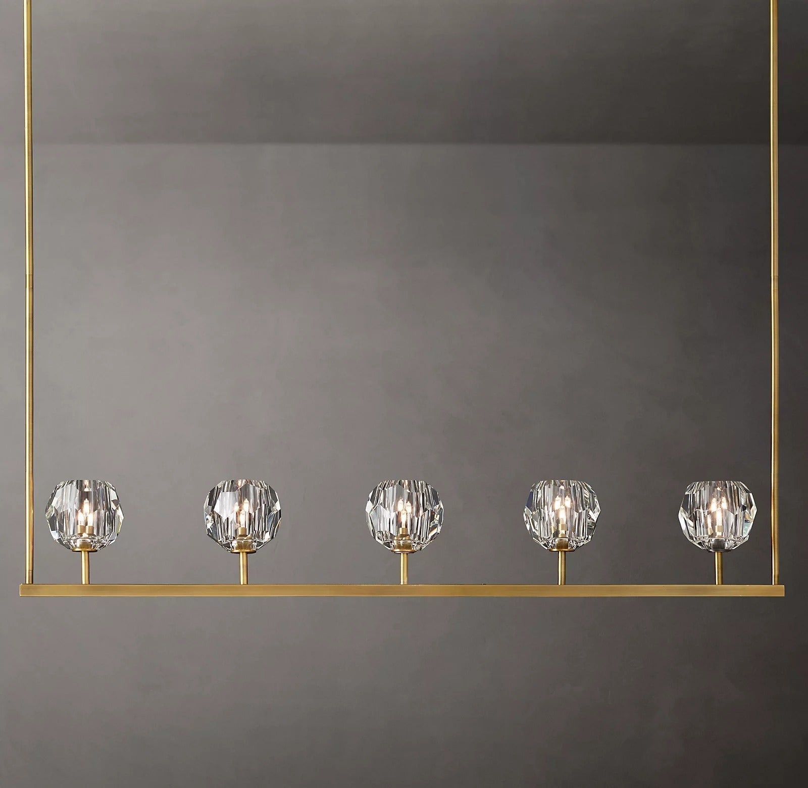 Boule De Modern Clear Linear Chandelier 48"