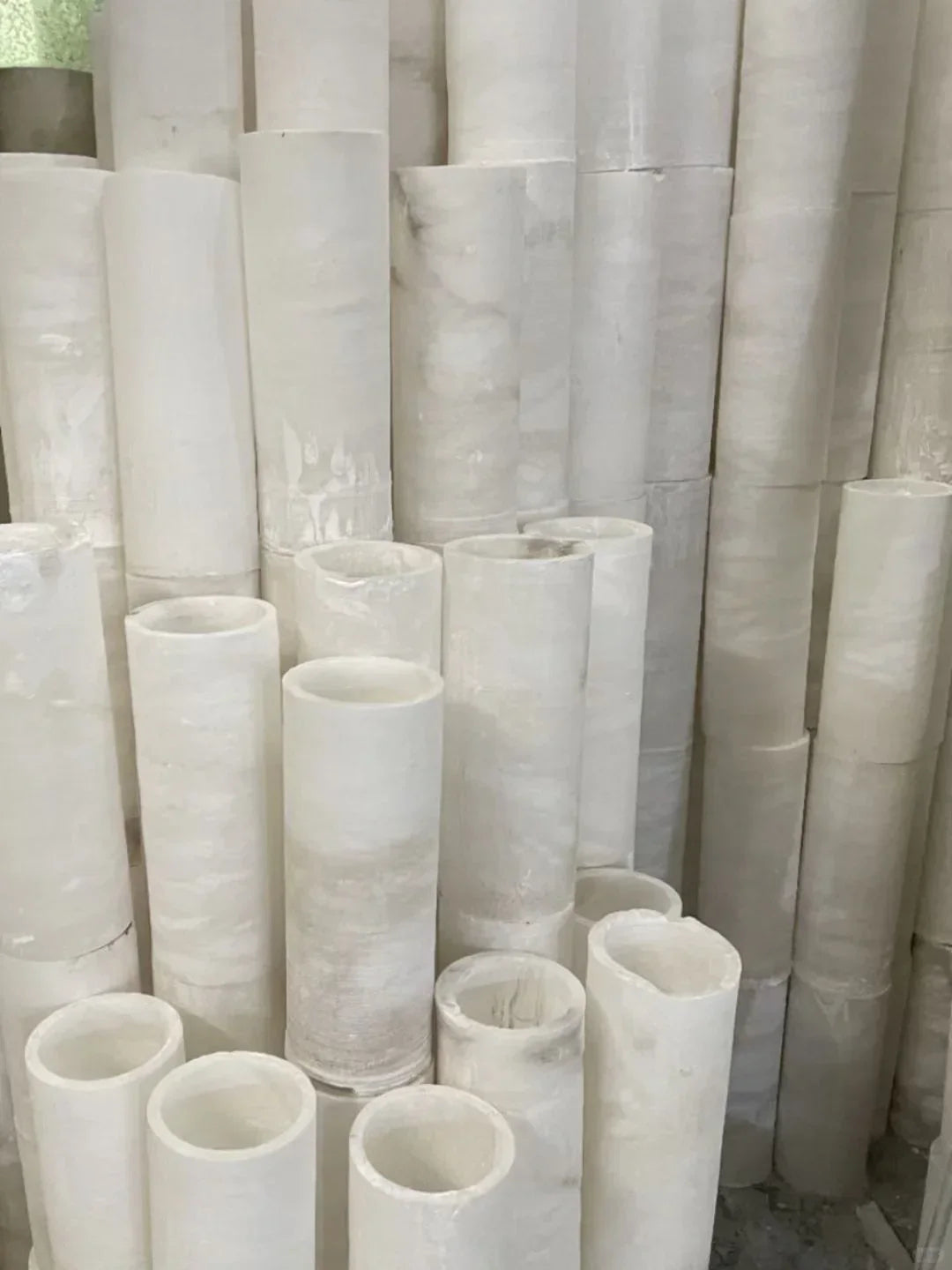 Modern Alabaster Cylindrical Wall Sconce