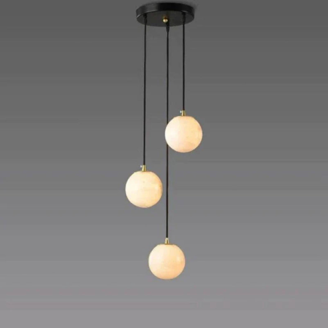 Modern Alabaster Global Staircase Chandelier