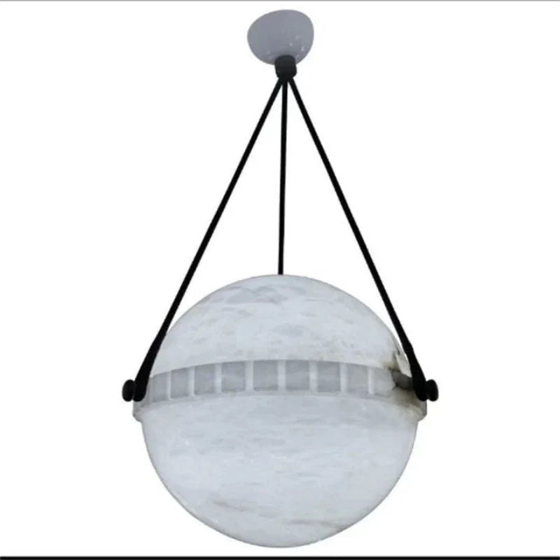 Modern Alabaster Ball Pendant Light