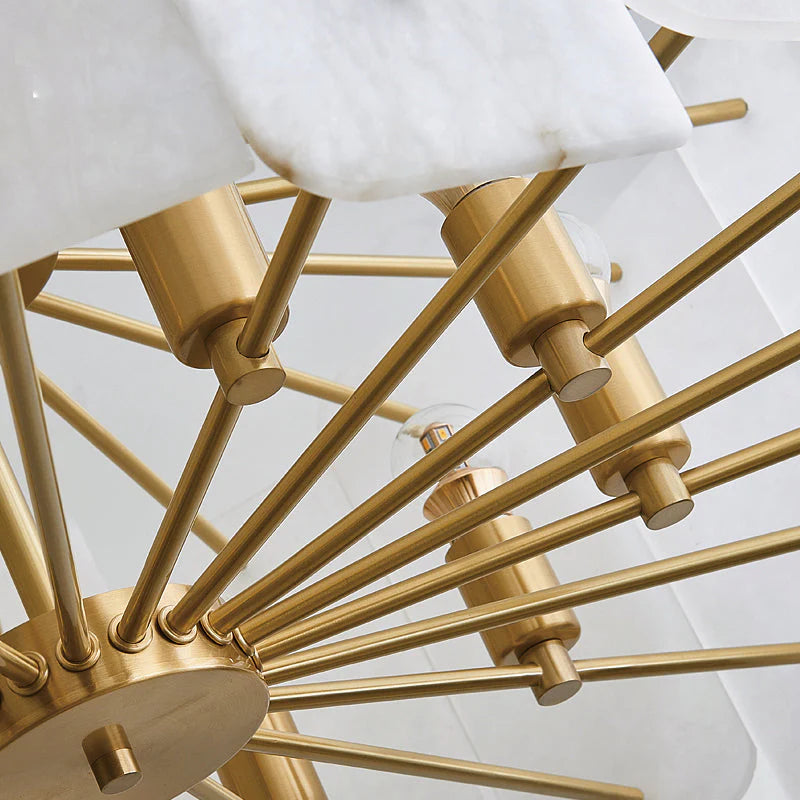 Alabaster Modern Lorry Round Chandelier