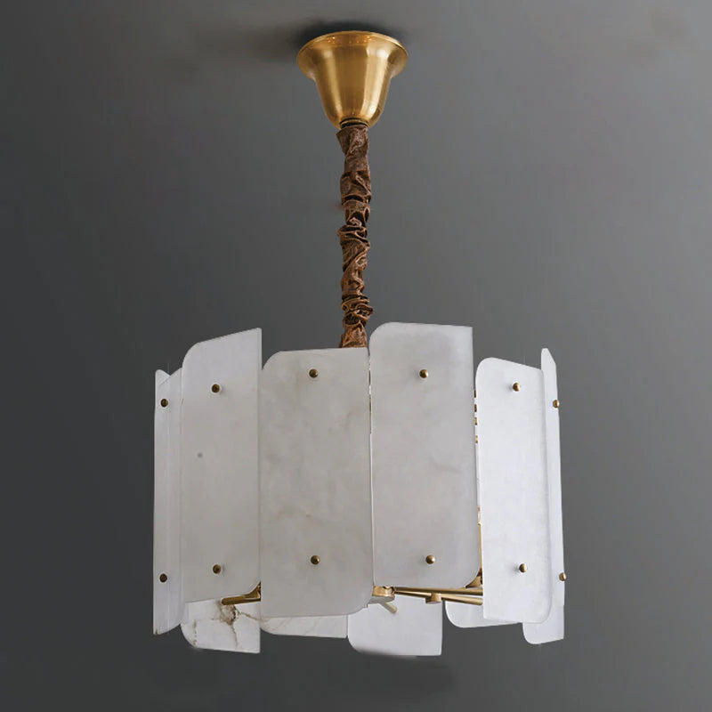 Alabaster Modern Lorry Round Chandelier