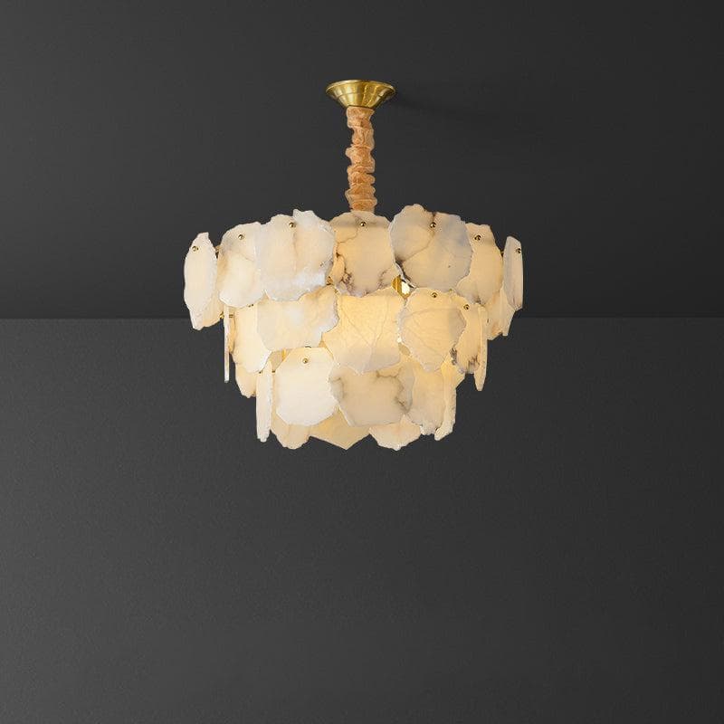 Modern Alabaster Multi-Layer Chandelier