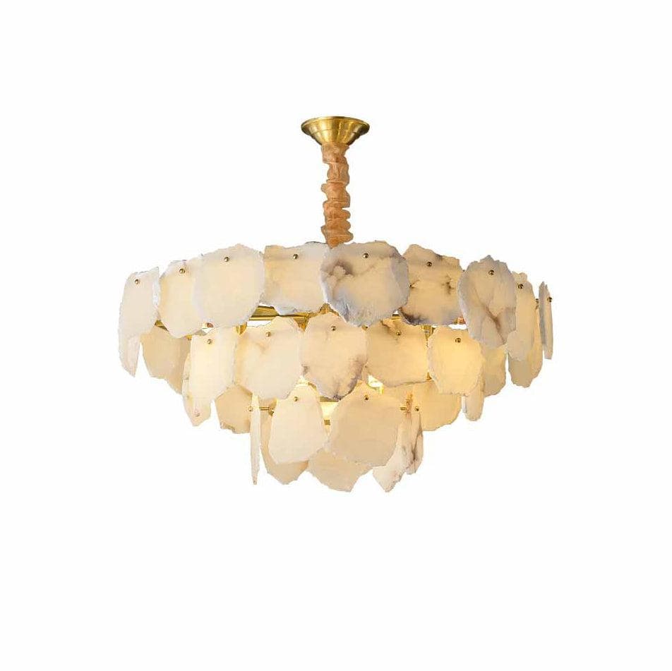 Modern Alabaster Multi-Layer Chandelier