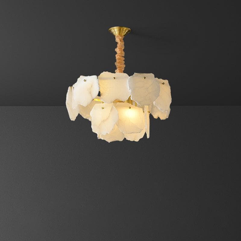 Modern Alabaster Multi-Layer Chandelier