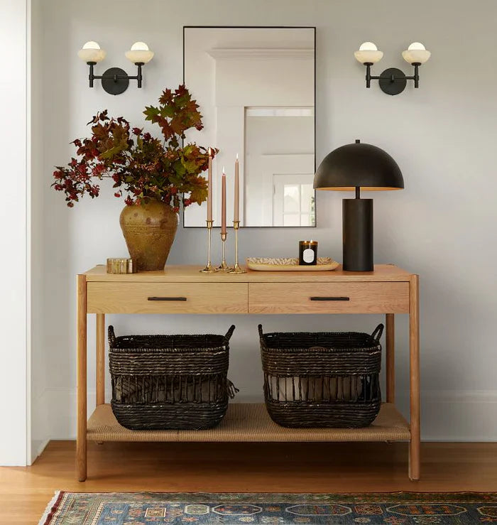 Modern Alabaster Shade Greenwich Double Wall Sconce