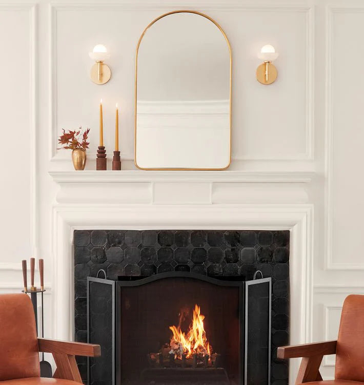 Modern Alabaster Shade Greenwich Single Wall Sconce