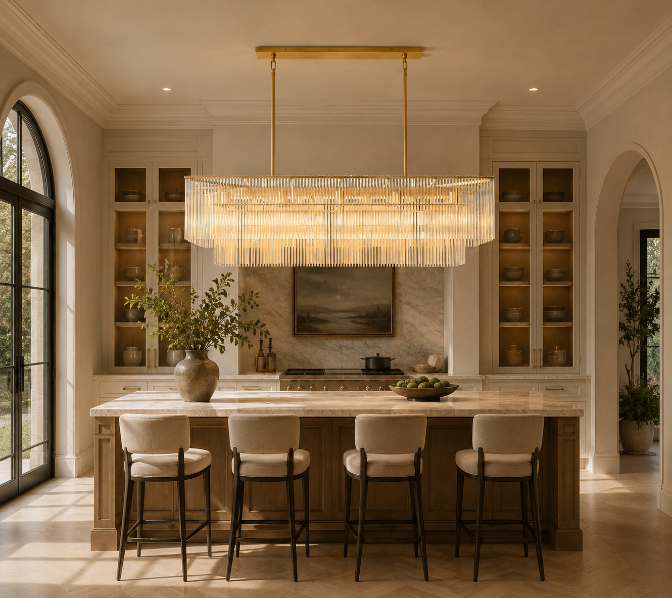 Amadeo Modern Rectangular Chandelier 54''
