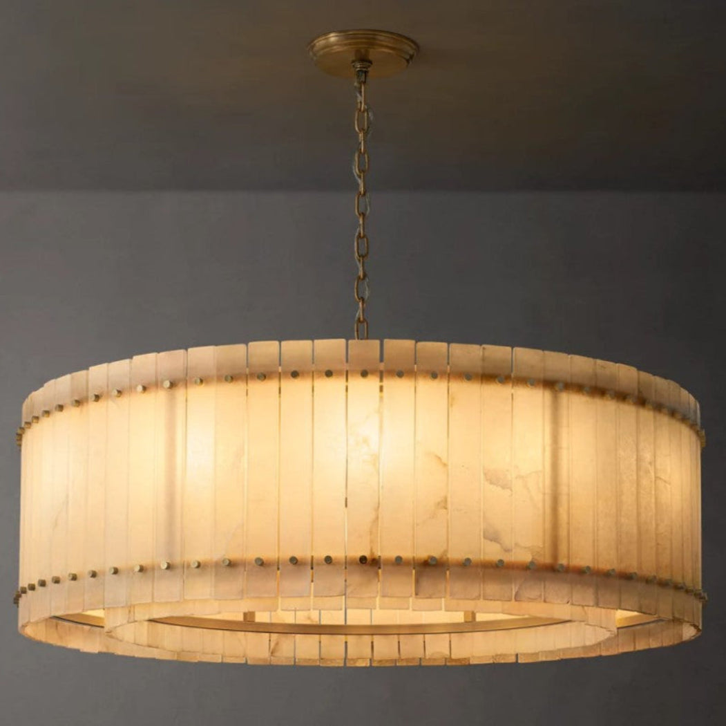 San Marco Modern Alabaster Round Chandelier 22/37/48/60"