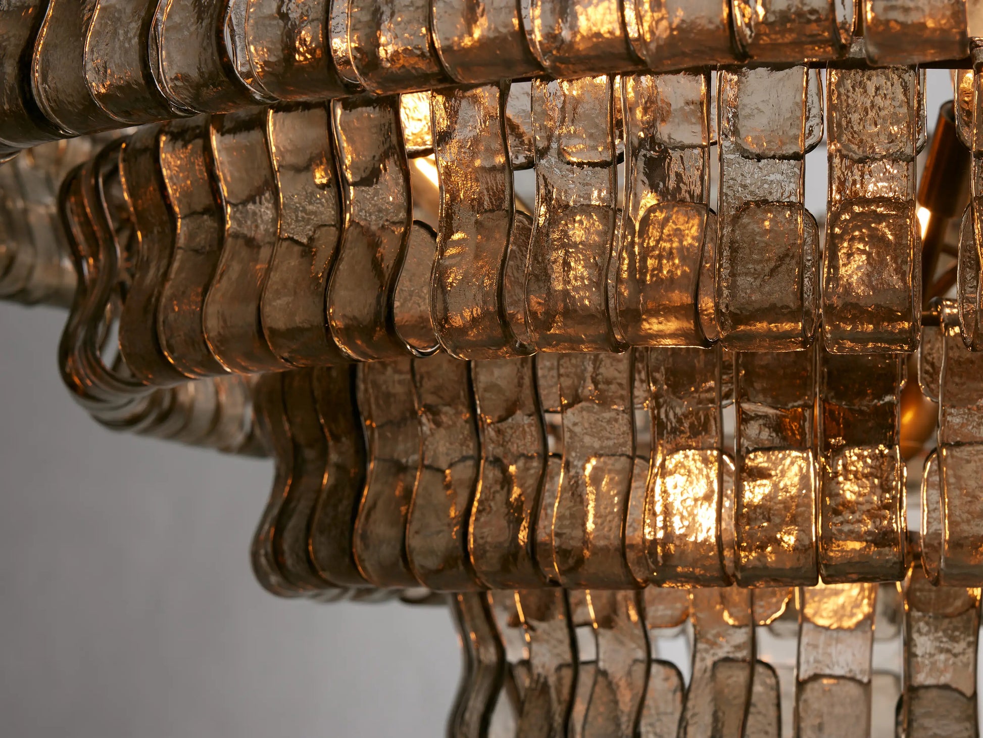 Amor Modern Smoke Glass Round Chandelier 48"