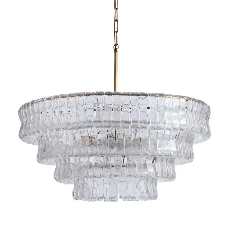 Amor Modern Clear Glass Round Chandelier 36"