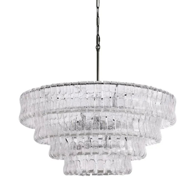 Amor Modern Clear Glass Round Chandelier 36"