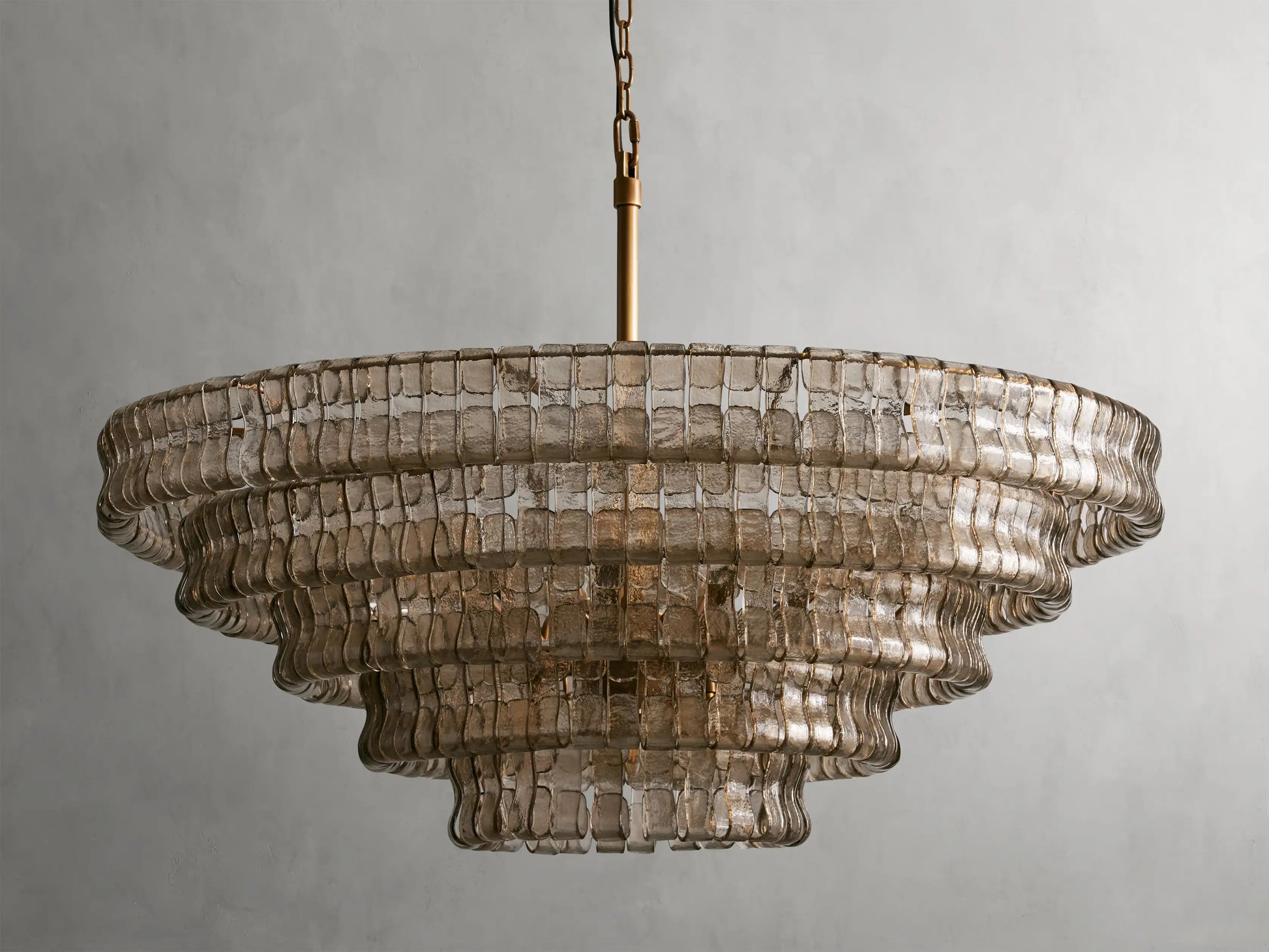 Amor Modern Smoke Glass Round Chandelier 48"