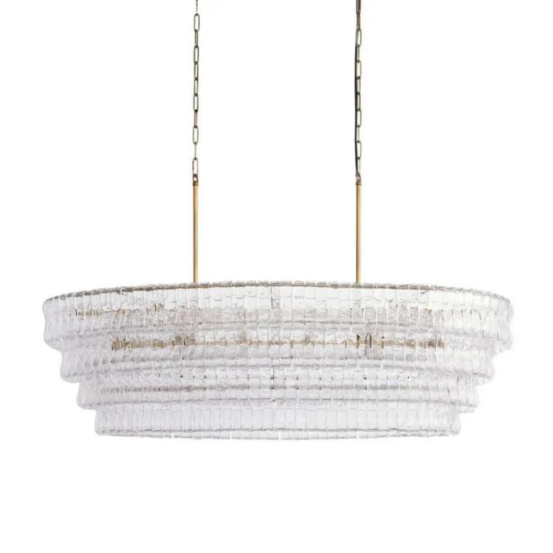 Amor Modern Clear Glass Chandelier 65"W