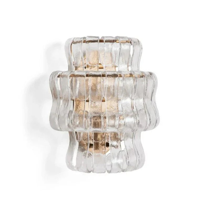 Amor Modern Clear Glass Wall Sconce 12"
