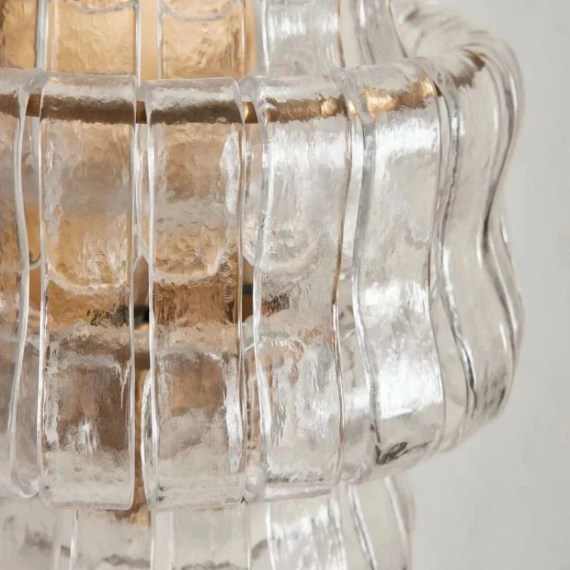 Amor Modern Clear Glass Wall Sconce 12"