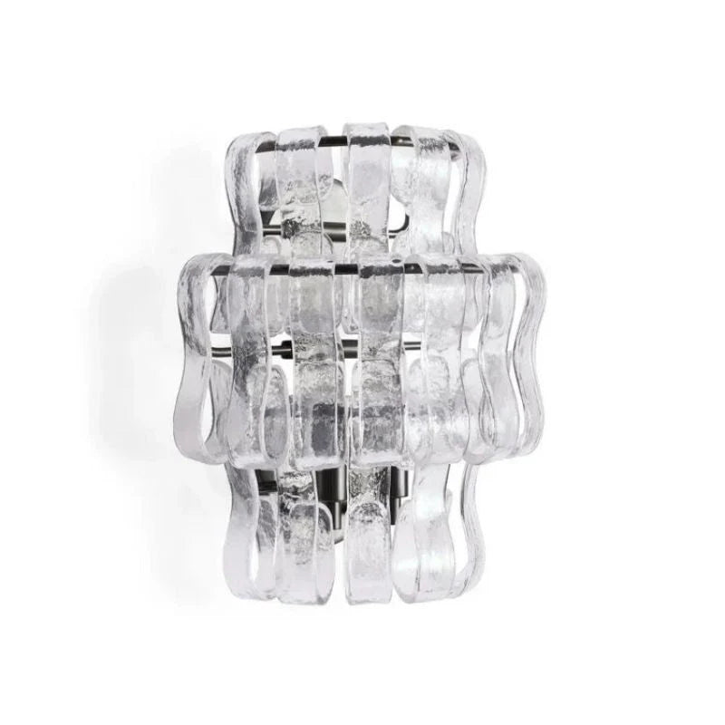 Amor Modern Clear Glass Wall Sconce 12"