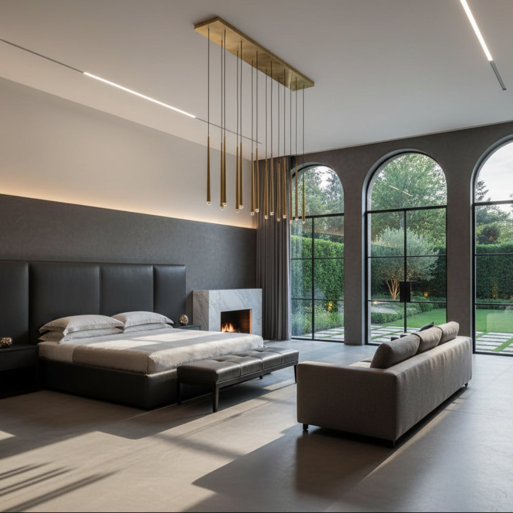 Aquitaines Modern Linear Chandelier 60"