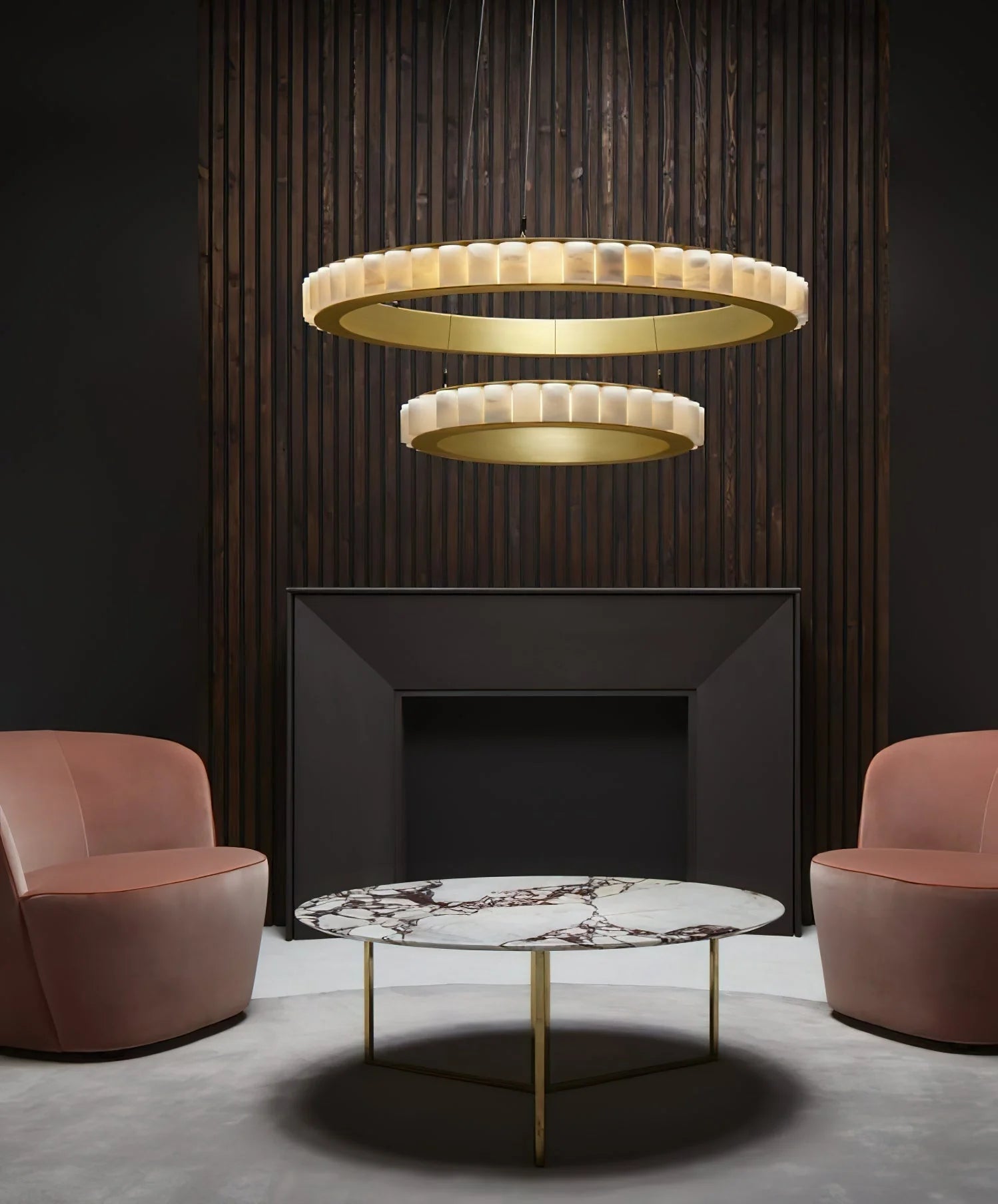 Modern Avalon Alabaster Chandelier