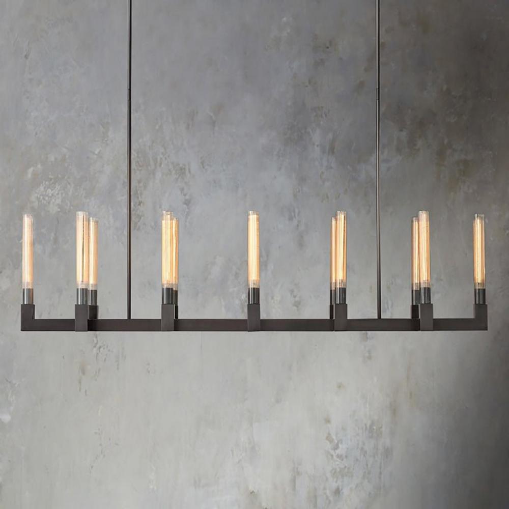 Cannele Modern Candlestick Linear Chandelier Light 67"