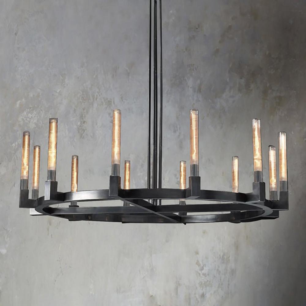 Cannele Modern Candlestick Round Chandelier Light 60"