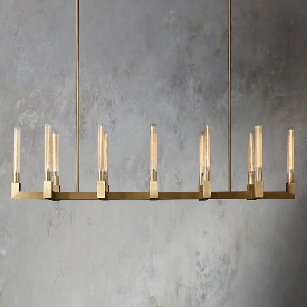 Cannele Modern Candlestick Linear Chandelier Light 67"