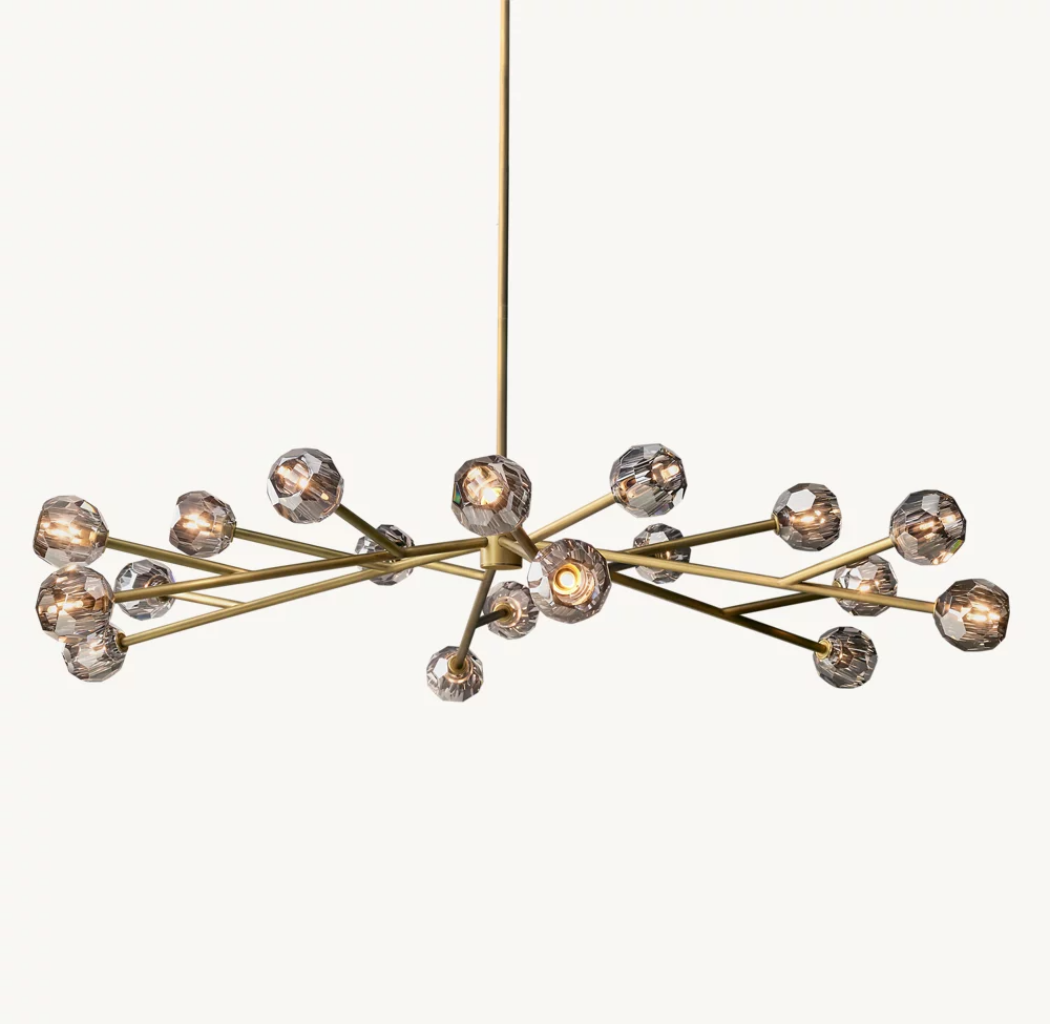 Boule De Modern Smoke Round Chandelier 72"