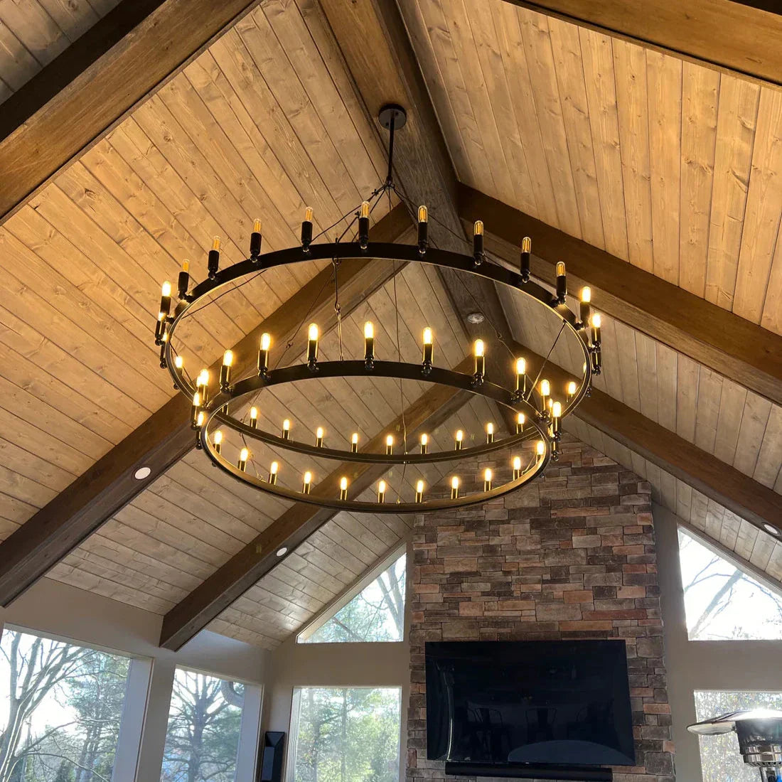 Camino Vintage Two-Tier Round Chandelier 38"/50"/63"/73"