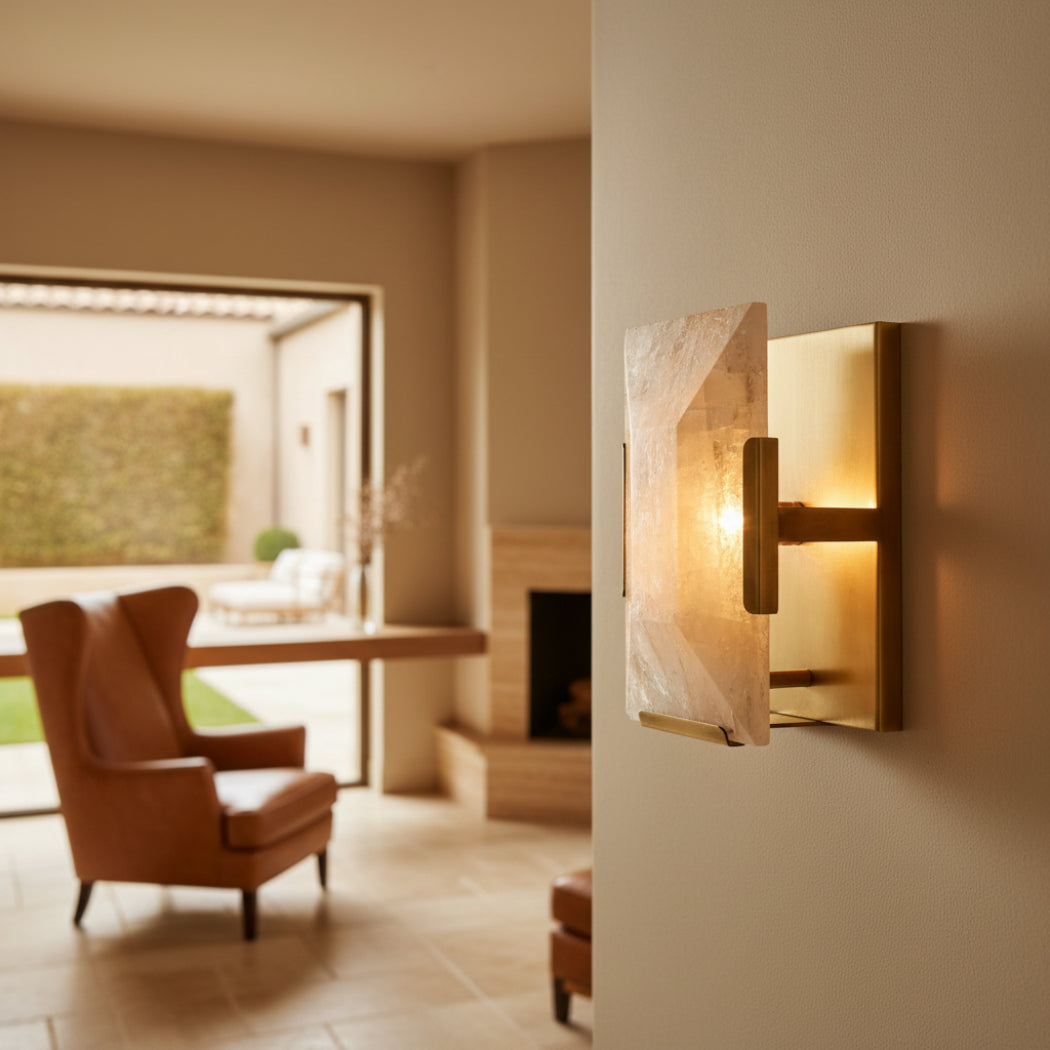 Harlowe Modern Calcite Wall Sconce