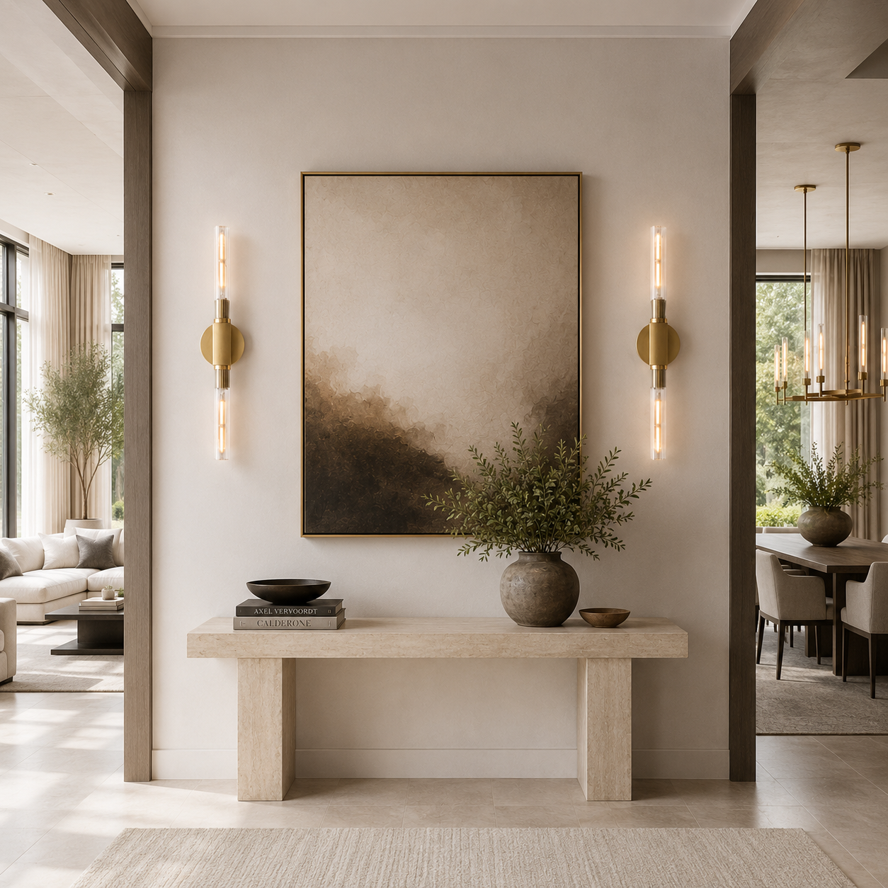Cannele Modern Double Head Candlestick Wall Sconce, Wall Lamp