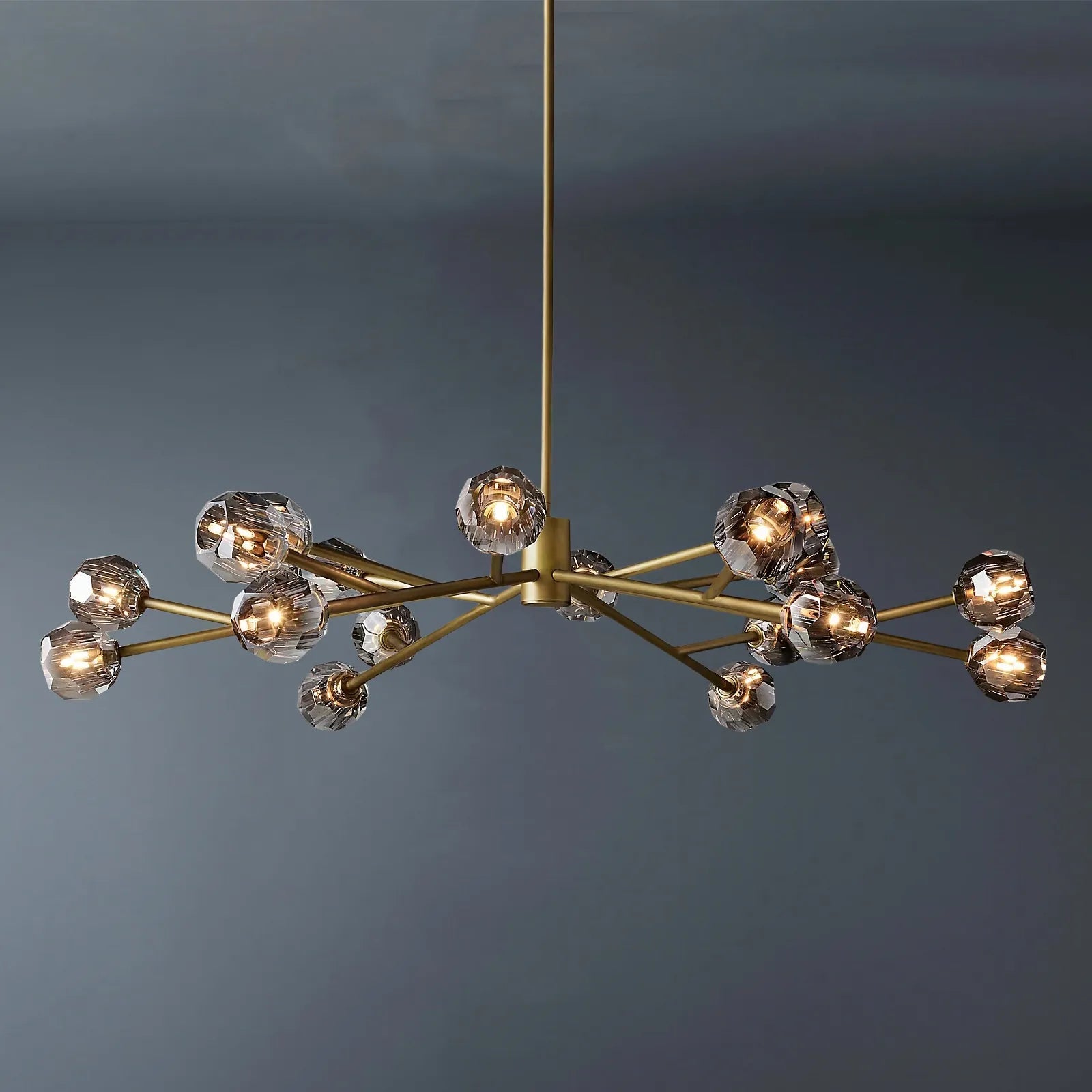 Boule De Modern Smoke Round Chandelier 60"