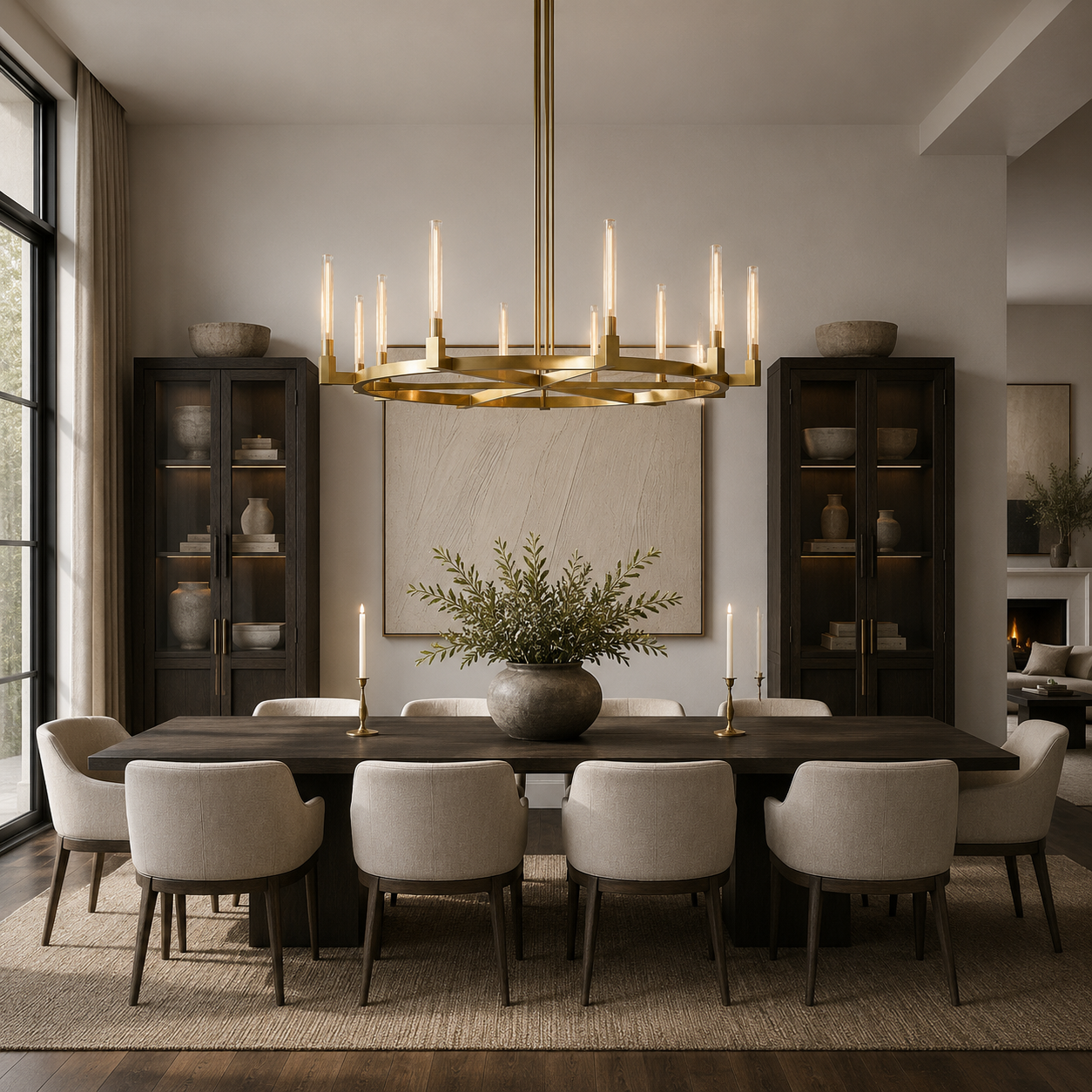 Cannele Modern Refined Candlestick Chandelier 72"