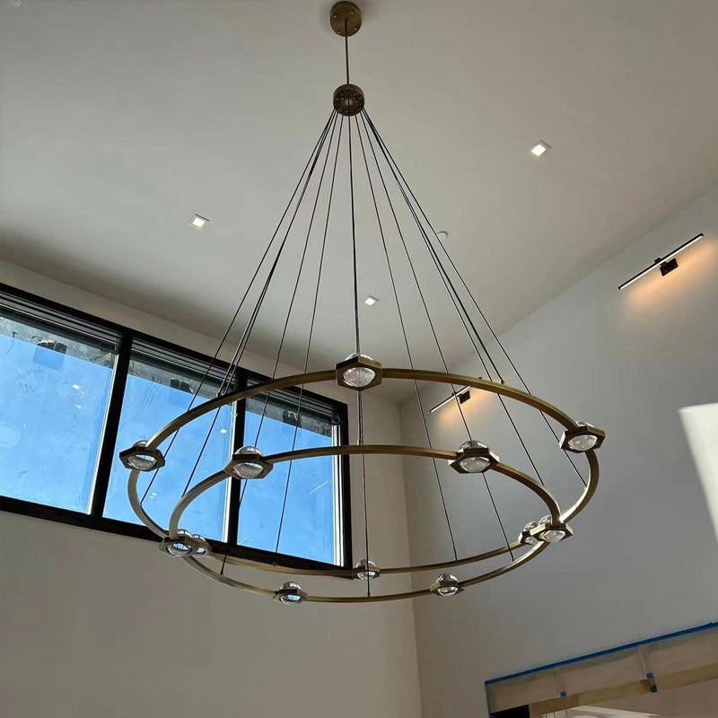 Eclatant Modern Two-Tier Round Chandelier 48"/60"