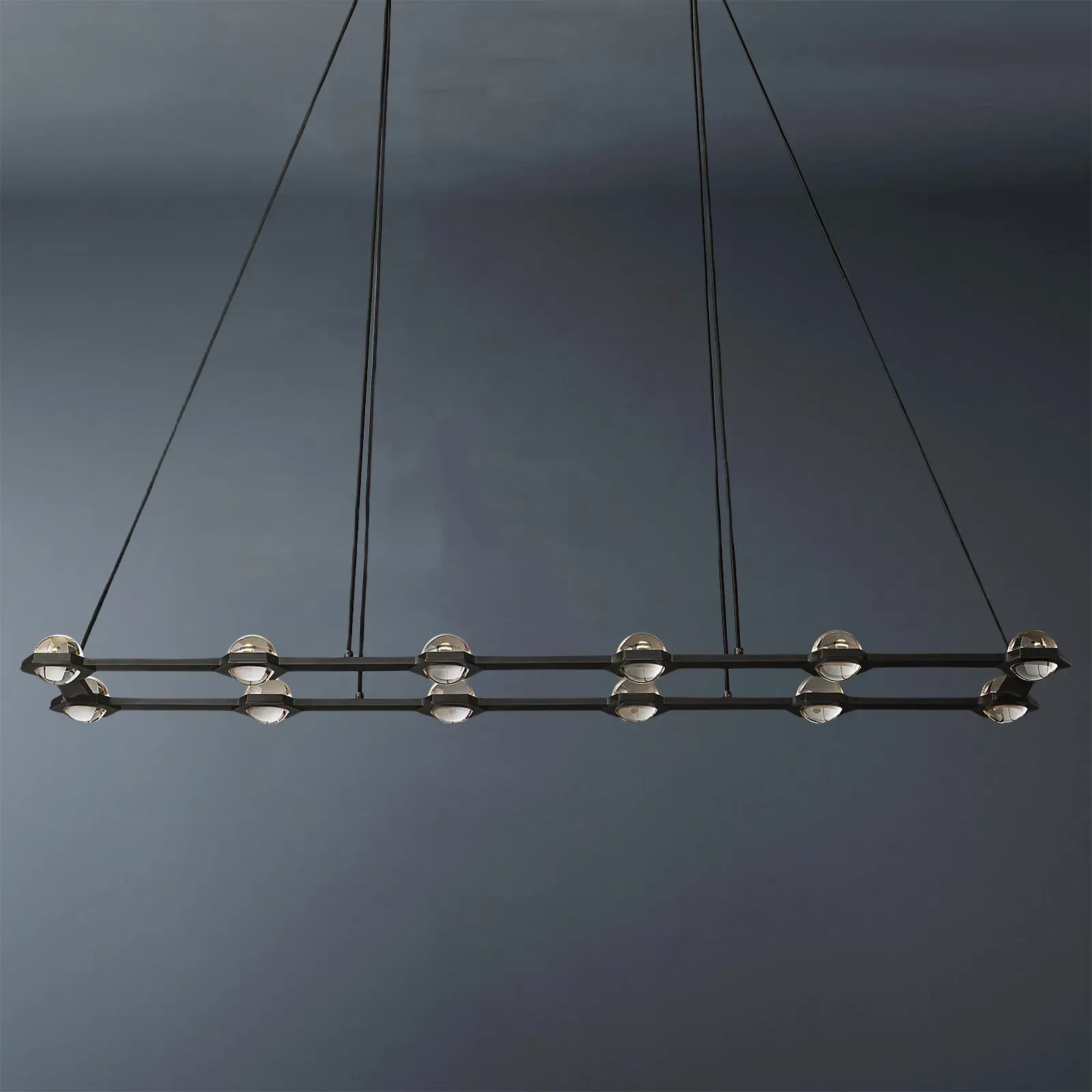Eclatant Crystal  Rectangular Chandelier 72"