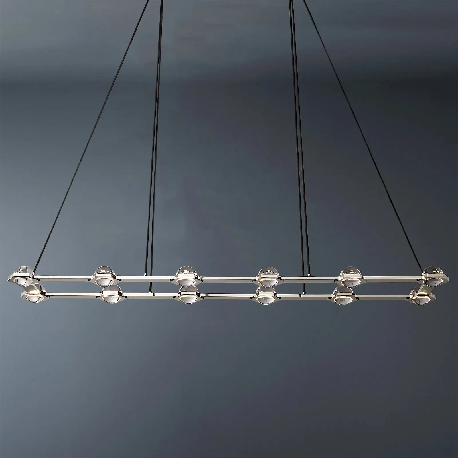 Eclatant Crystal  Rectangular Chandelier 72"