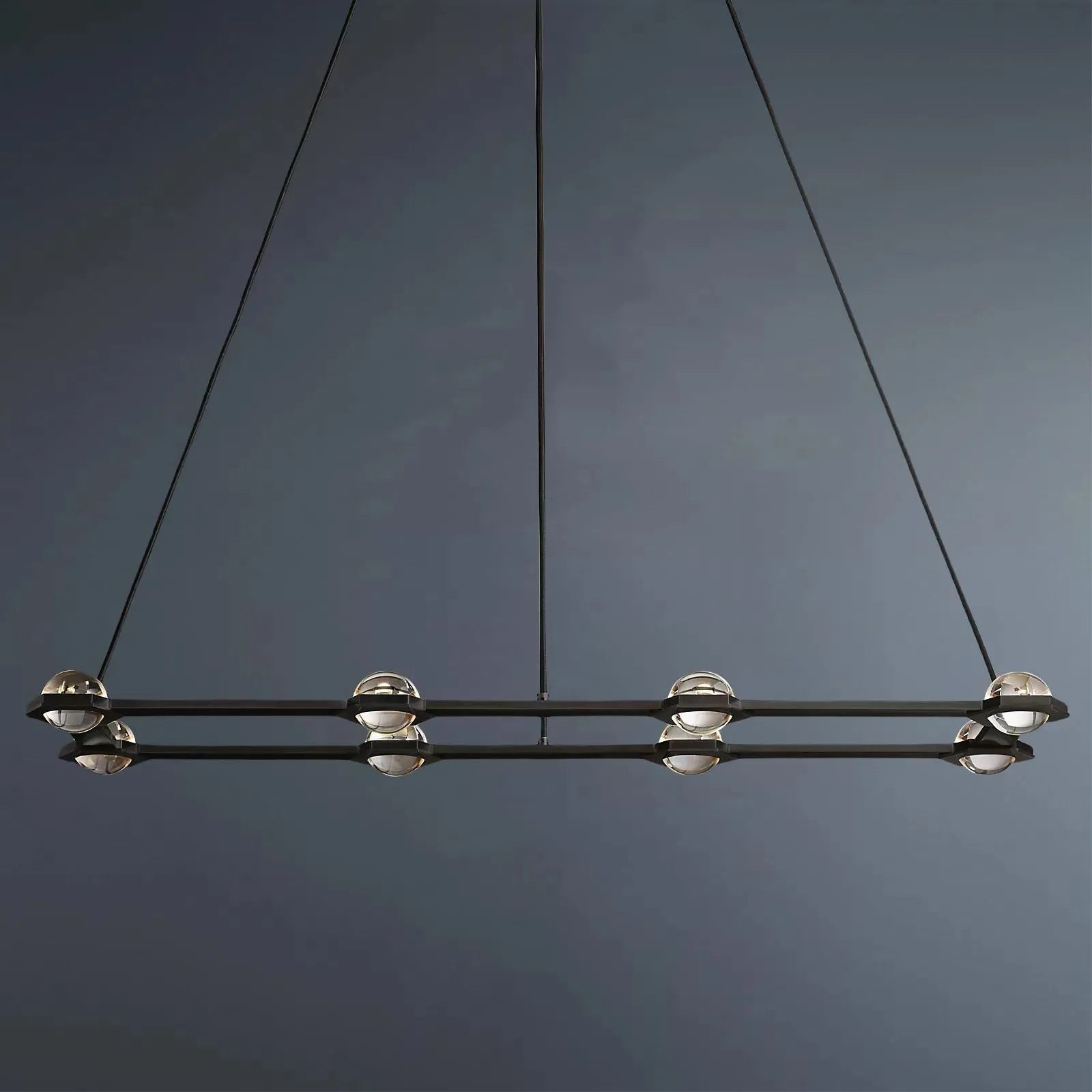 Eclatant Crystal  Rectangular Chandelier 54"