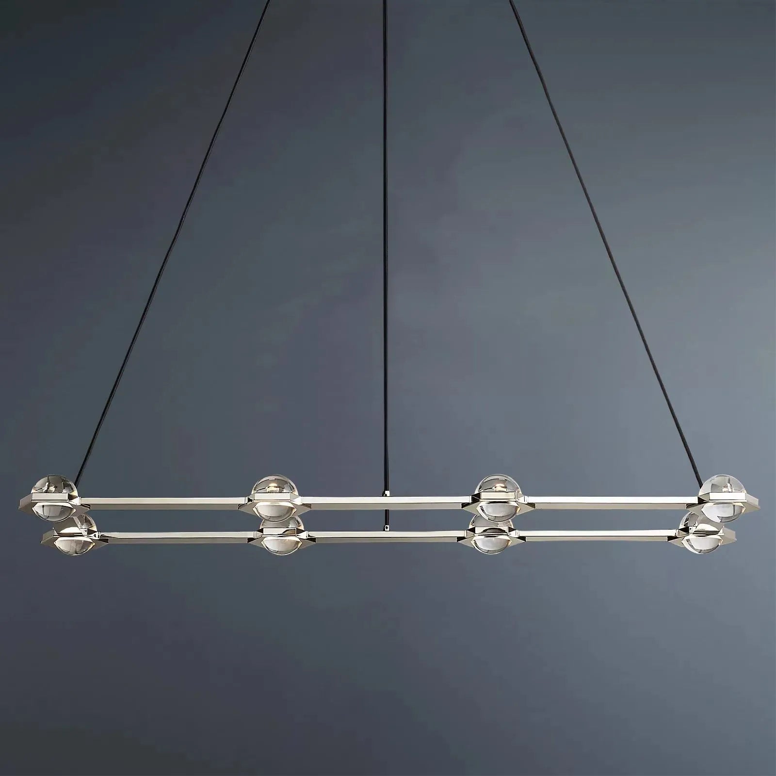 Eclatant Crystal  Rectangular Chandelier 54"