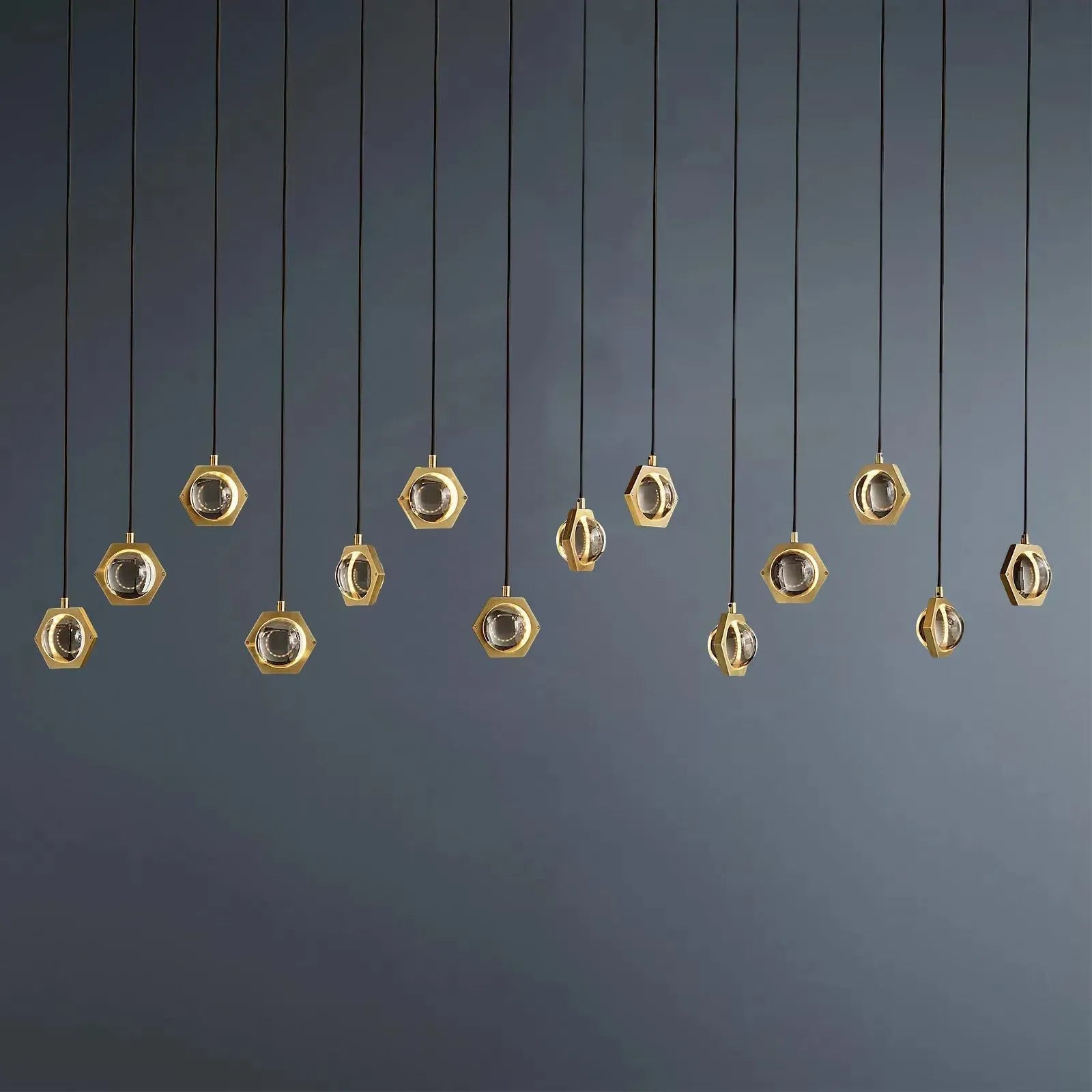 Eclatant Modern Crystal Rectangular Linear Chandelier 72"