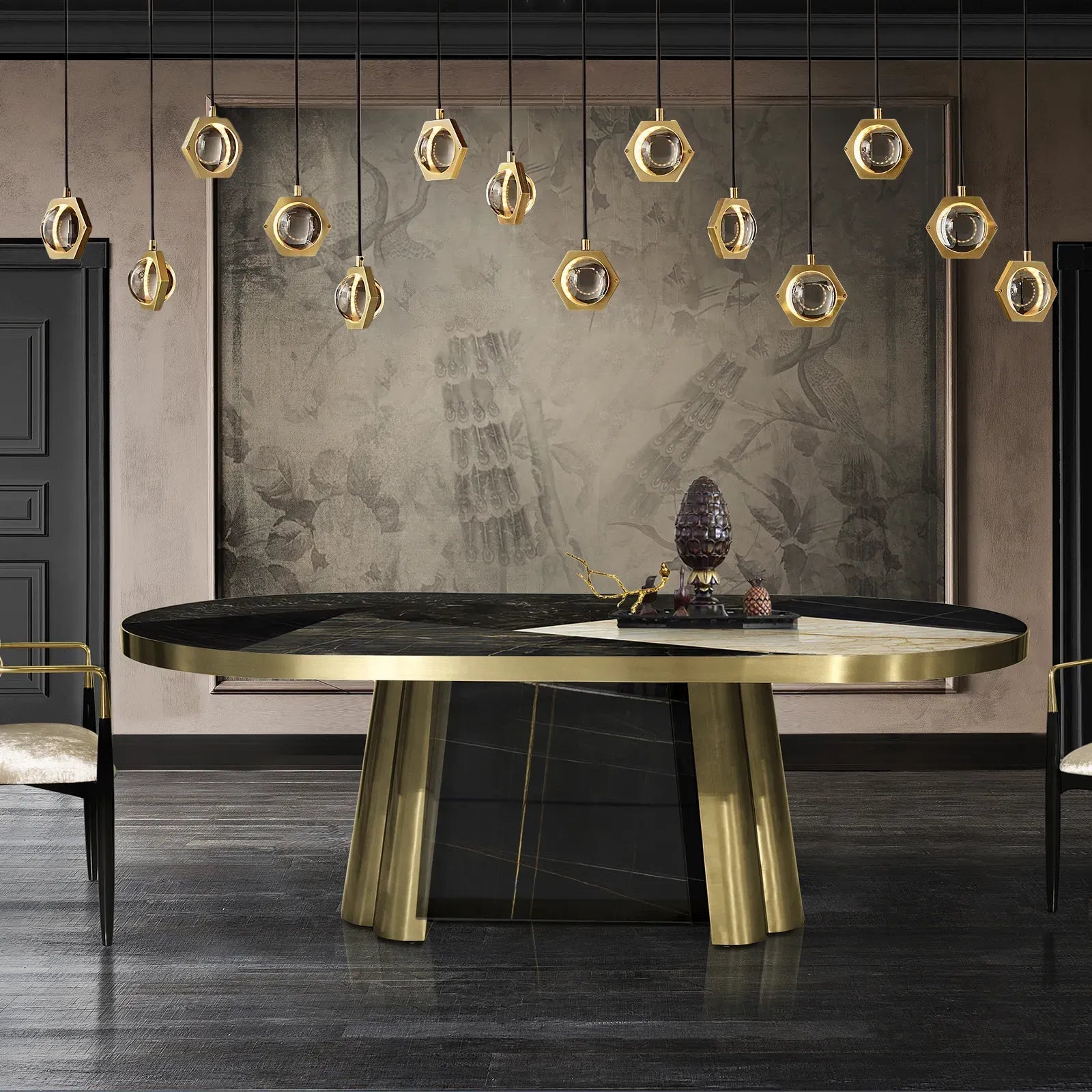 Eclatant Modern Crystal Rectangular Linear Chandelier 72"